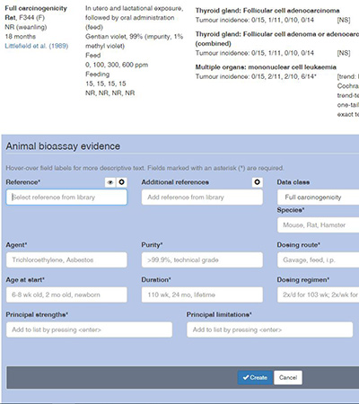 Table Builder, a database tool to automatically generate tables